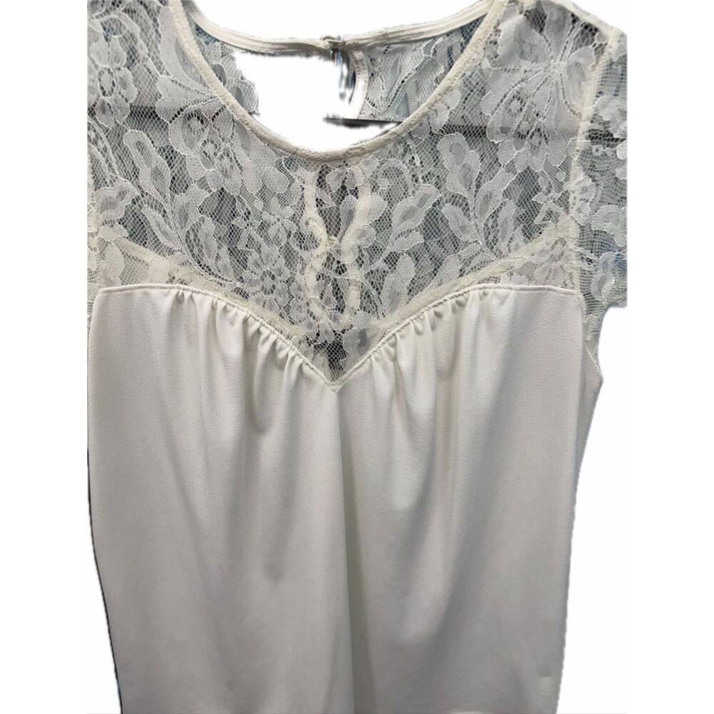Express White Lace Top Flowy  Blouse Shirt Womens Size XS - Picture 2 of 5